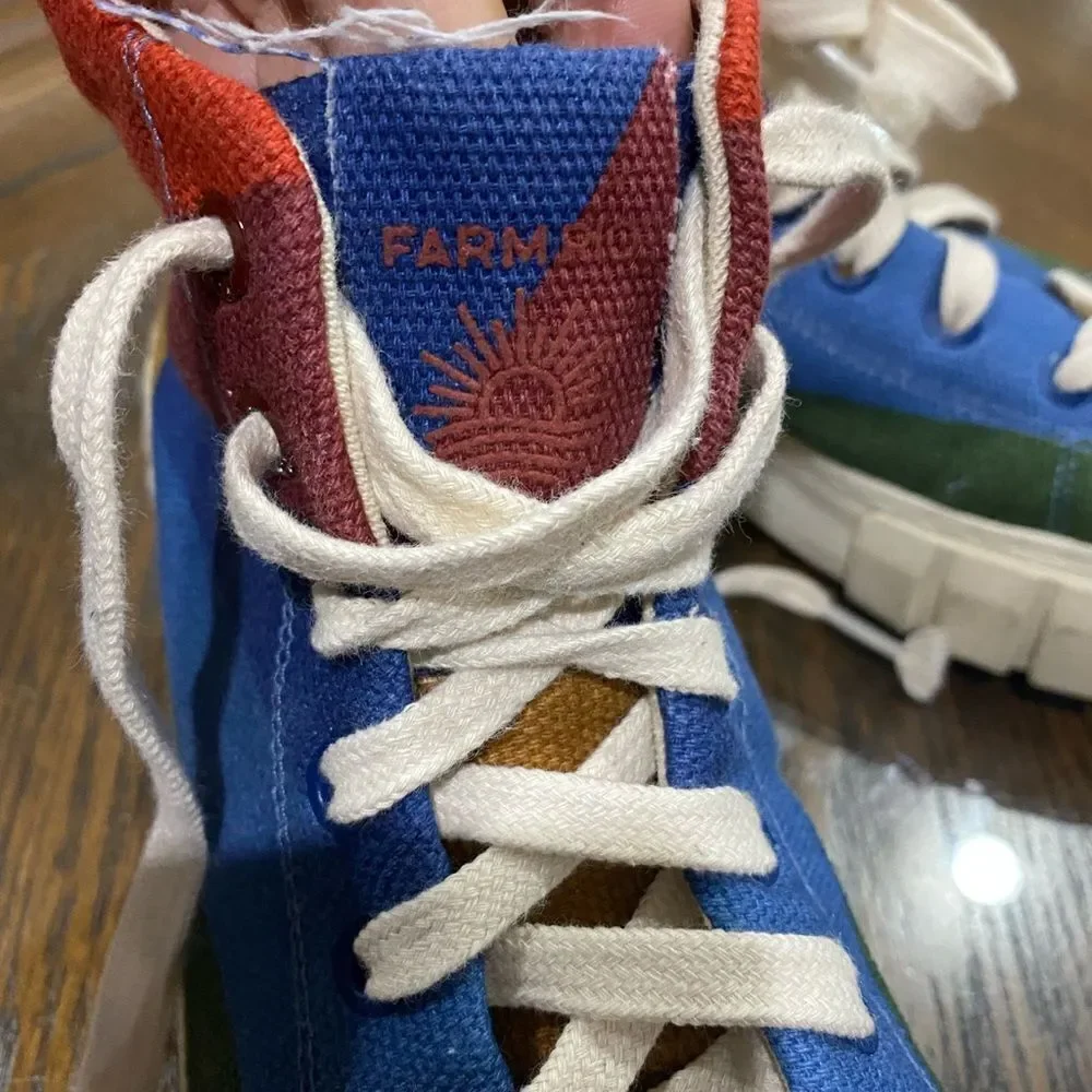 FARM RIO Rainbow Sun High Top Platform Lace Up Sneakers Multicolor